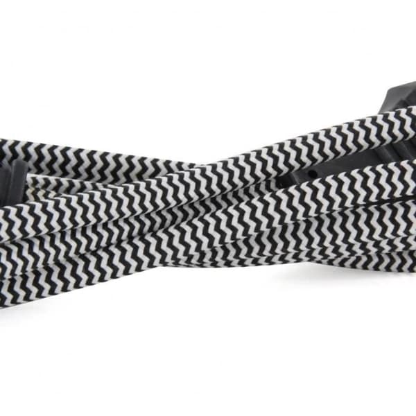Chacon svart/vit textilförlängning 6a - 1,5 m svart -svart