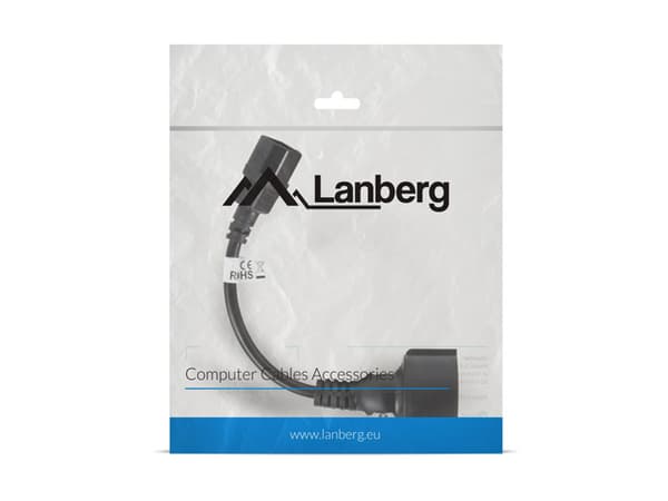 Lanberg CA-C14E-10CC-0018-BK power cable Black  C14 coupler