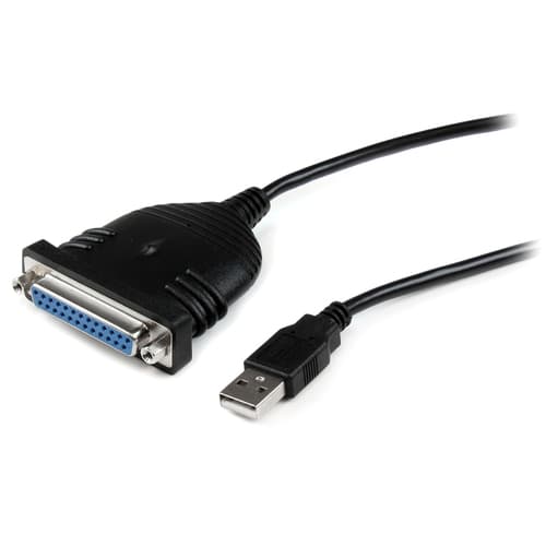StarTech.com 6 ft / 2m USB to DB25 Parallel Printer Adapter Cable - 2 Meter USB to IEEE-1284 Printer Cable - USB A to DB25 M/F (ICUSB1284D25) - parall