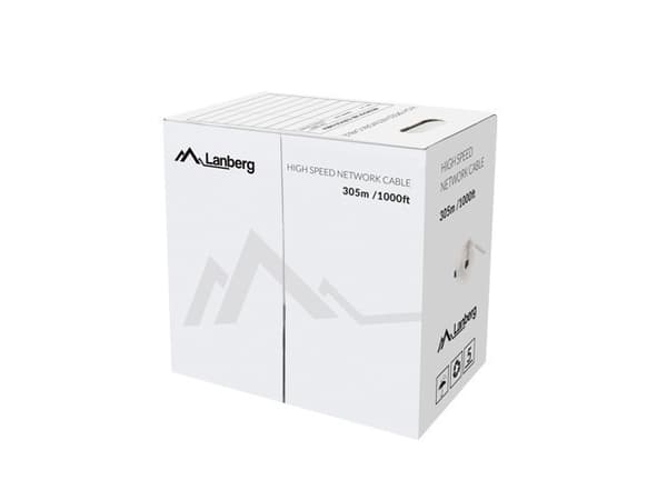 LANBERG CABLE UTP CAT.5E 305M WIRE CU YELLOW FLUKE