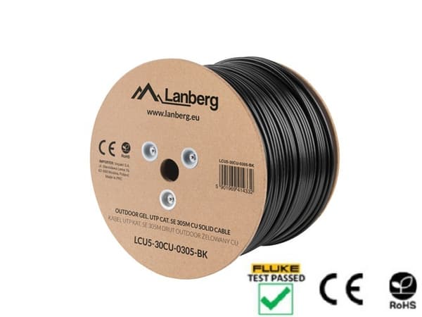 Lanberg LCU5-30CU-0305-BK networking cable 305 m Cat5e U/UTP (UTP) Black