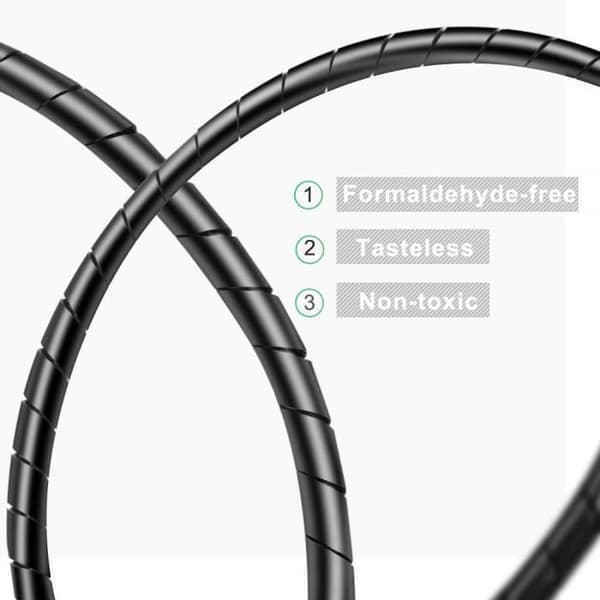 Universal flexibel spiralhylsa 4mm,6mm kabel städsats 2-pack spiralkabel lindningsrör 10m, svart