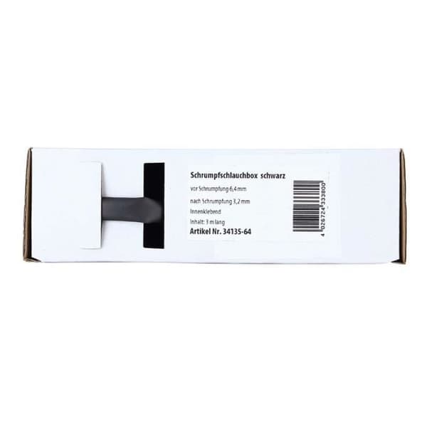 Svart krympslang - ACV - Ø 6,4 mm - 3 m