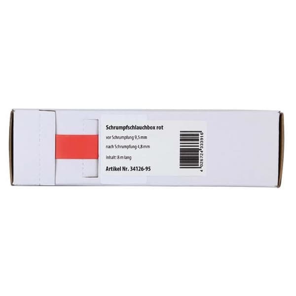 ACV röd krympslang Ø 9,5 mm - Längd 8 m