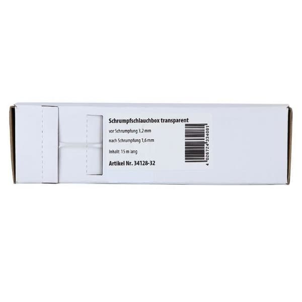 Transparent värmekrympslang Ø 3,2 mm - ACV - Längd 15 m - Cylindrisk - Krona