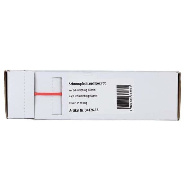 röd krympslang Ø 1,6 mm / längd: 15 m