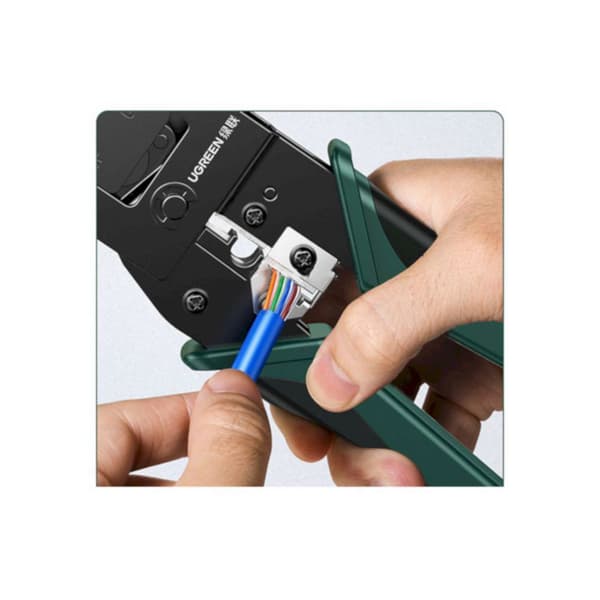 RJ45-pistokepuristin verkkokaapeleille, vihreä