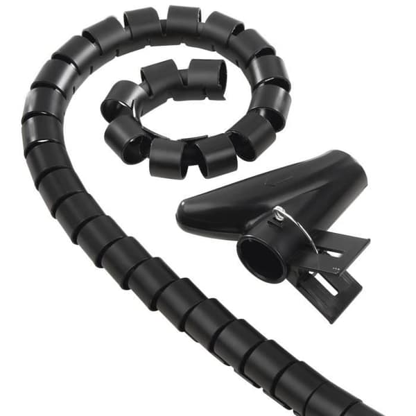 Flexibel spiralkabelmantel, universell, 30 mm, 1,5 m, svart Ha
