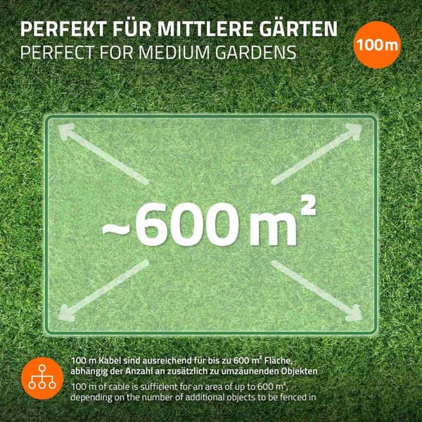 Universal 100m rajajohto robottiruohonleikkureille