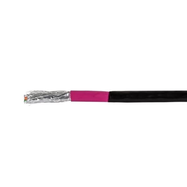 Utomhuskabel Cat.7 - LogiLink - CPV0082 - 100m - LSZH - Svart/Rosa