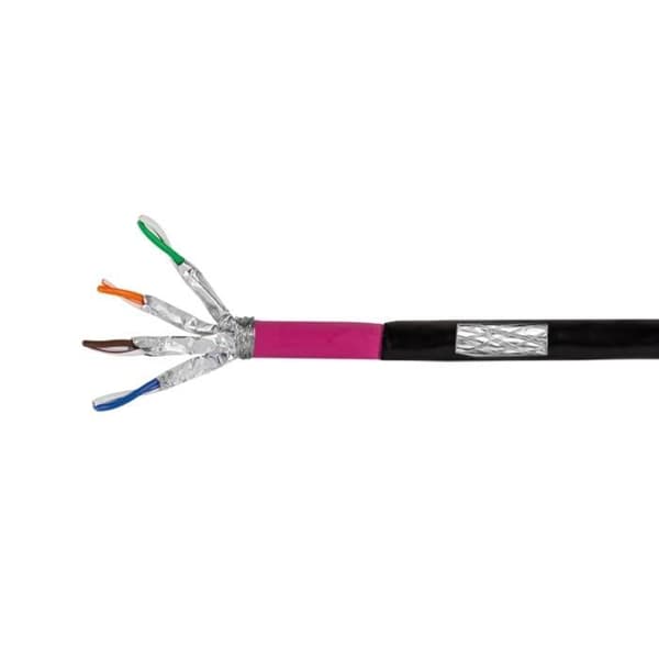 Utomhuskabel Cat.7 - LogiLink - CPV0082 - 100m - LSZH - Svart/Rosa