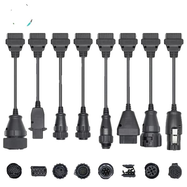 OBD2-muuntokaapeli, täydellinen sarja, 8 kpl auto- ja kuorma-autokaapeleita, 8 kpl autokaapeleita 8pcs Truck Cables