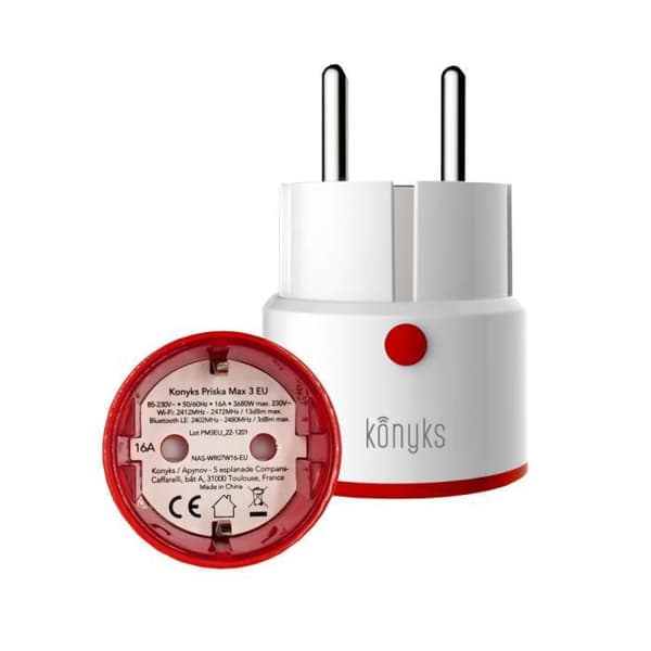 Konyks Priska Max 3 EU - 16A WiFi-anslutet uttag med förbrukningsmätare
