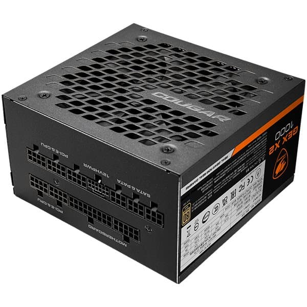 COUGAR GEX X2 850, 850W, 80 Plus GOLD, PCIE 5.0, ATX 3.0, Fully Modular Power Supply Unit, Strong Safeguards: OCP, OPP, OVP, UVP, SCP & OTP, 120mm HDB