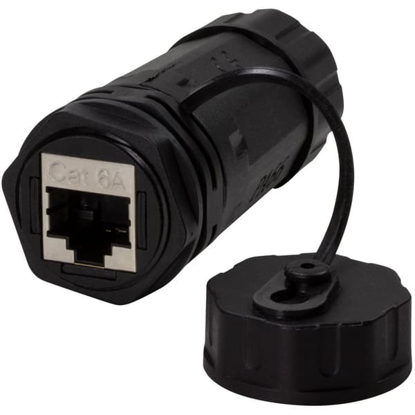CAT6A Ruuviliitäntä ulkona 2 x RJ45 IP68 kaapeliholkilla
