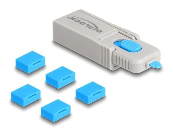 DeLOCK USB Port Blocker Set for USB Type-A female port 5 pieces