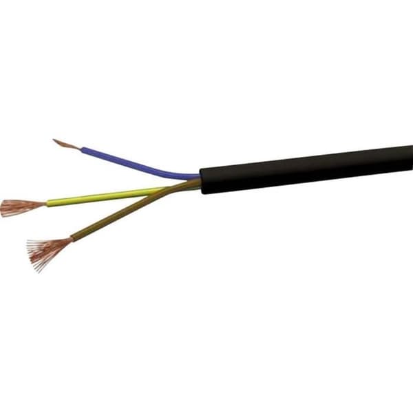 VOKA Kabelwerk H05VVF3X15 Mantlad kabel H03VV-F 3 x 1,50 mm² svart 100 m