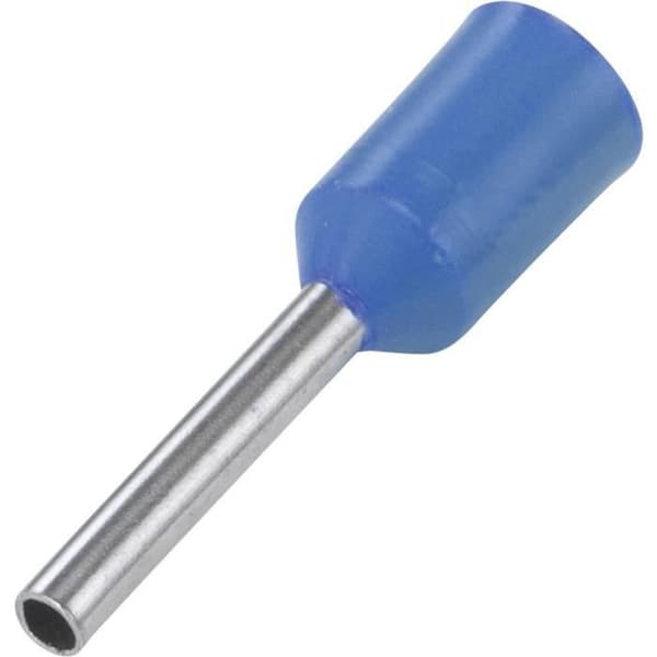 Enkel kabeländhylsa TRU COMPONENTS E075-08LB 1091285 1 x 0,75 mm² x 8 mm delvis isolerad ljusblå 100 st.