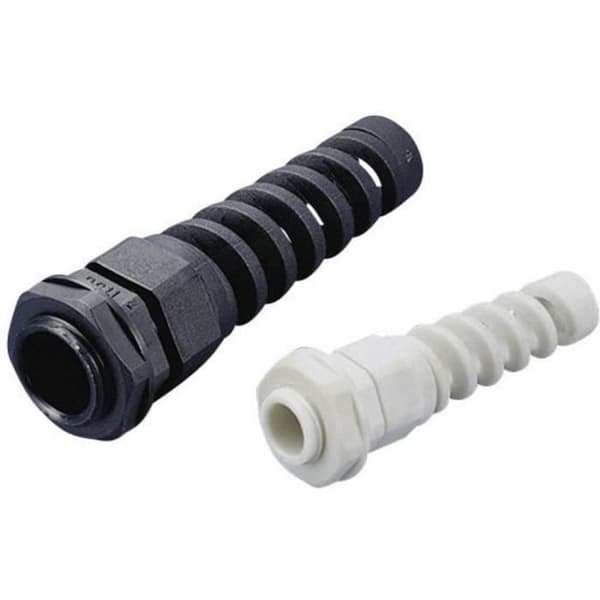 Presse-étoupe TRU COMPONENTS TC-EGR9SR203 1593286 med spiral avskräckare för böjning PG9 polyamid svart (RAL 9005) 1 st.