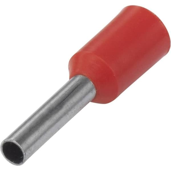 Enkel kabeländhylsa TRU COMPONENTS E15-08RD 1572427 1 x 1,50 mm² x 8 mm delvis isolerad Röd 100 st.