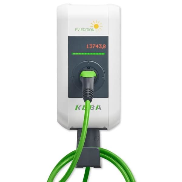 Väggmonterad Laddstation - KEBA - Kecontact P30 - 11 kW - Typ 2-kabel 6m - Integrerad Energimätare
