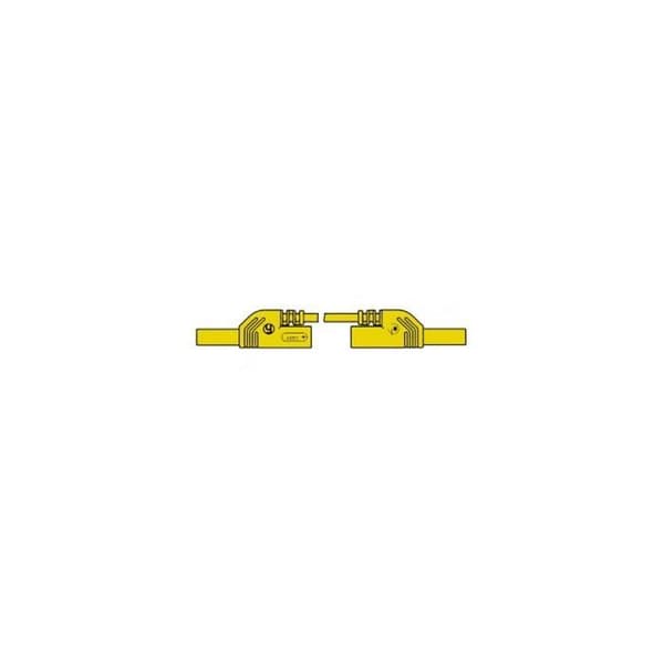 Isolerad måttsladd - PEREL - 4mm - Gul - 500mm - PVC