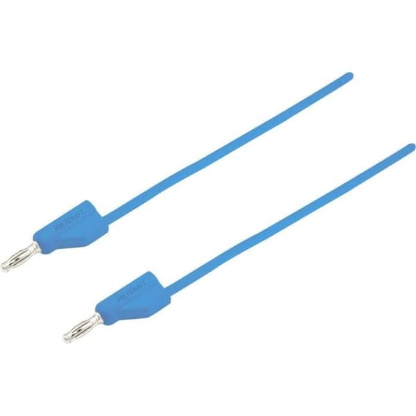 VOLTCRAFT MSB-300 flexibel testledning - 5,00 m - Blå - 10 A