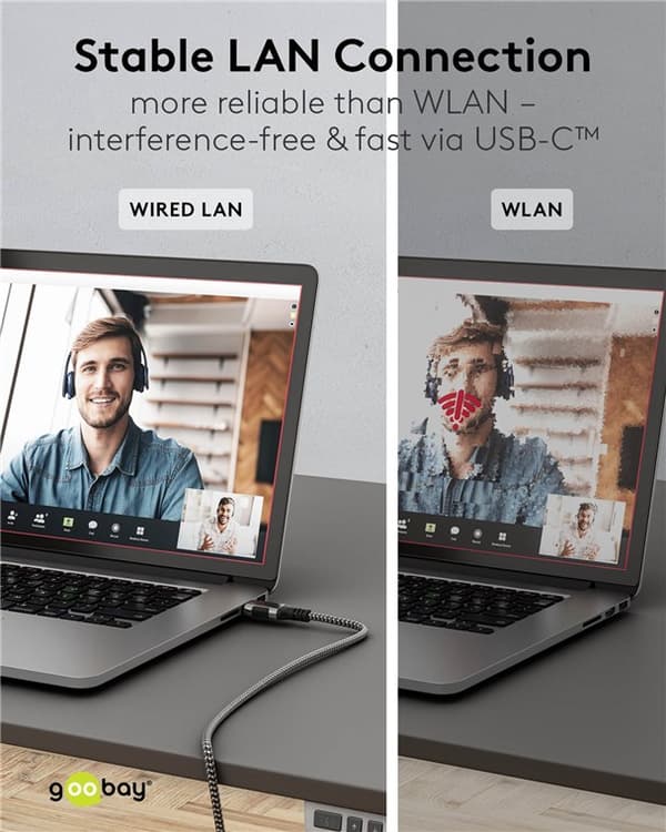 Ethernet-kabel USB-C™ 3.1 till RJ45, Slim, 7,5 m
