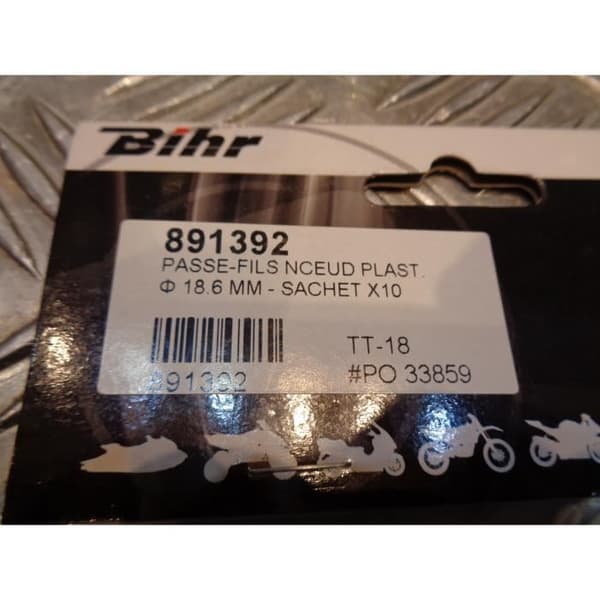 Genomföring - Bihr - TT-18 - Vit - Plast - Diameter 18,6 mm - Förp
