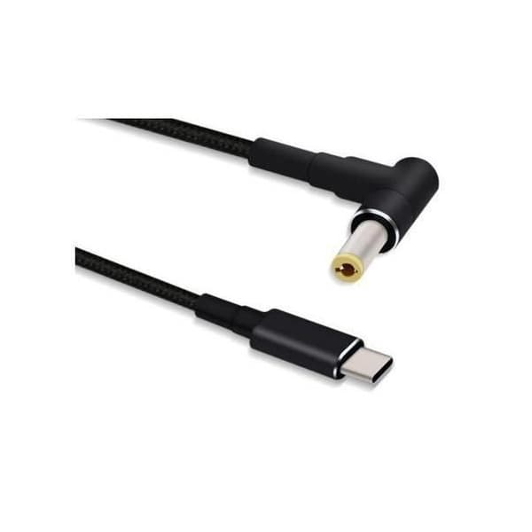 USB-C-kabel - MICRO CONNECT - USBC-DC-5A-15V - 1,2 m - 15V 5A - Rak