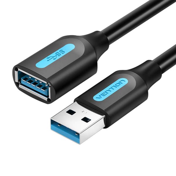 Kabelforlengelse USB 3.0 A hann-kvinne Vention CBHBD 0,5 m svart