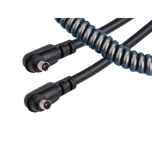 Synkroniseringskabel - KAISER FOTOTECHNIK - Blitzkabel Spiral - 0,65 m - PC - Inomhus