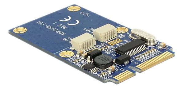 Delock Module MiniPCIe I/O full size 2 x USB-A 2.0 female