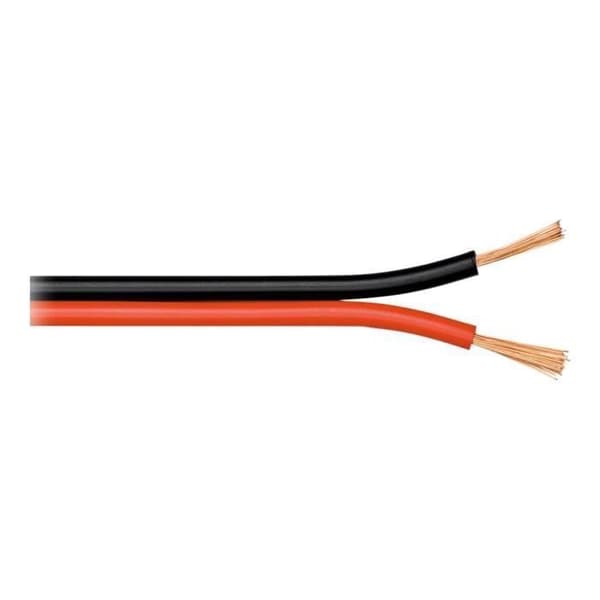 Högtalarkabel - goobay - 2,5 mm² - 50 m - Röd/svart - Multiconductor