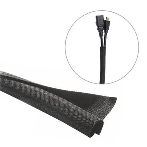 Flexibel kabel - VIVOLINK - Ø10mm x 25m - Svart - Rund - Inomhus - Multimaterial