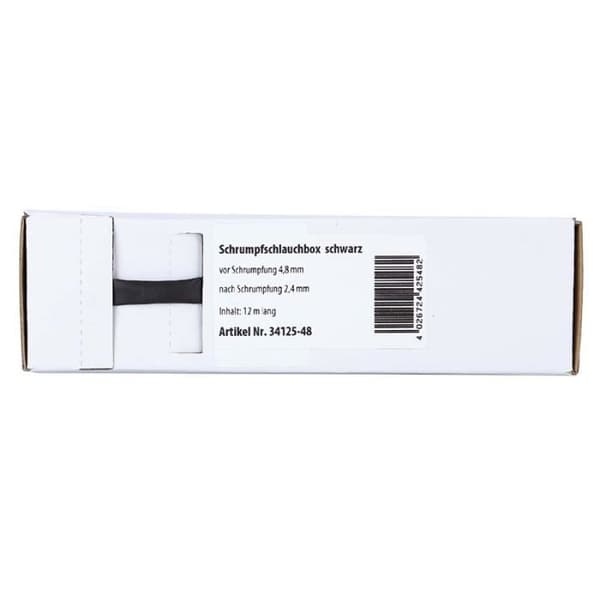 Värmesläpande slang - ACV - Ø 4.8 mm - Svart - 12m