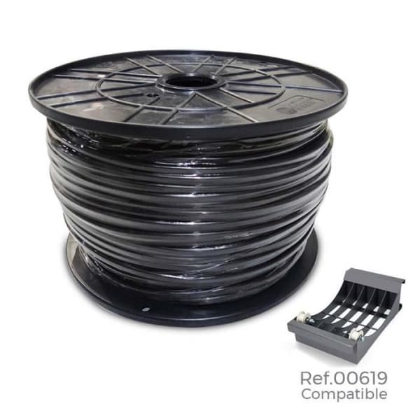 Kabel - Akryl - 3x4mm - Svart - 100m - 0.61kV