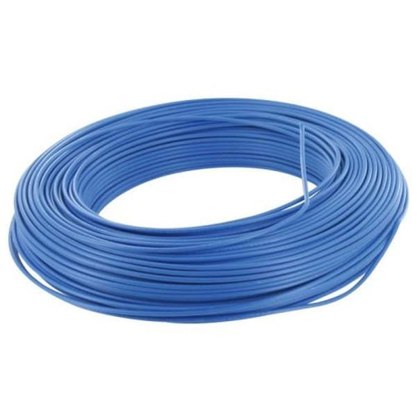 H07V-U styv kabel - ELECTRALINE - 10m - 2.5mm² - Isolering i PVC - Färg blå