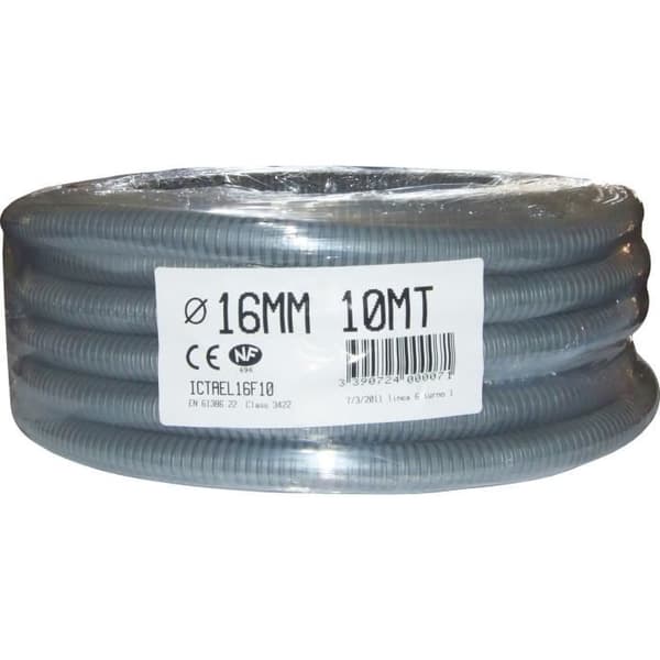 ELECTRALINE Gaine Icta med Tirefil - 16 mm² - 10 m - Grå