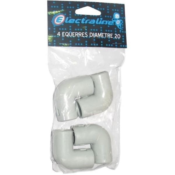 Böj - ELECTRALINE - Iro Ø20 - Pack med 4 stycken - Plast - Inomhus
