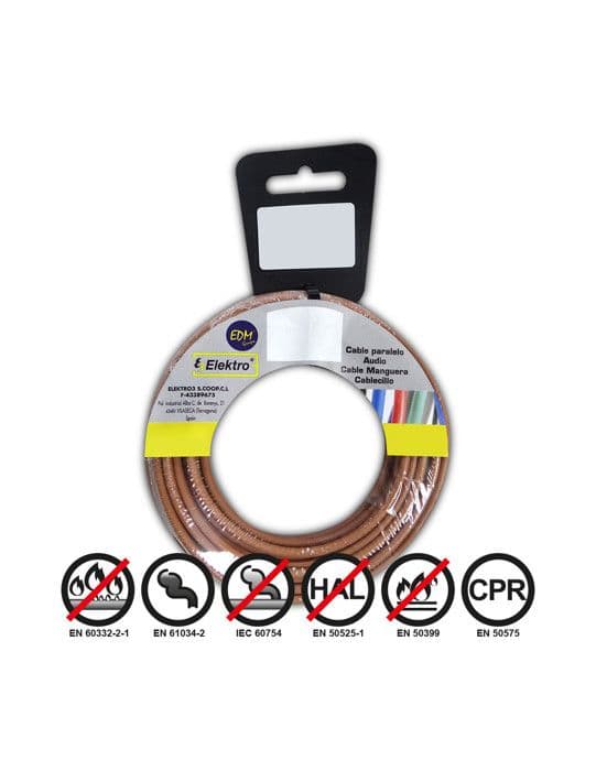 Elkabel - Ospecificerad - 2,5mm - Brun - Flexibel - 50m utan halogen