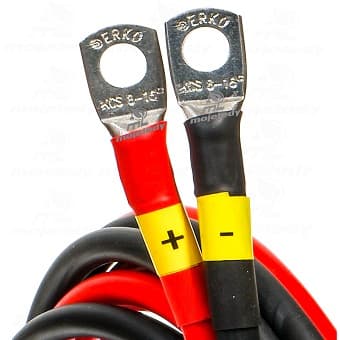2x 150cm batteritilslutningskabel 16mm M8 M8