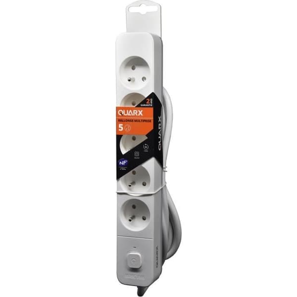 Eldosa - QUARX - 5 uttag - Med 3m kabel, barnskydd
