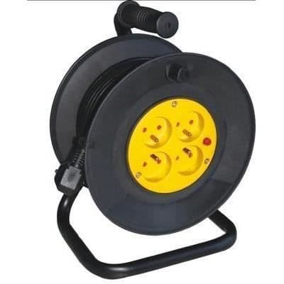 Kabelupprullare - GAO - DIY - 25m, H05VV-F 3G1.5mm², termisk brytare