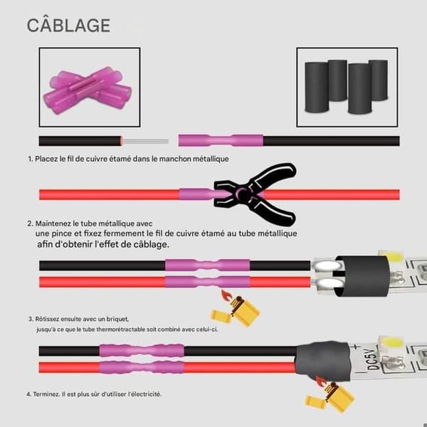 Kabel Elektrisk - Tråd Elektrisk -18 AWG,30M,0.82mm², Förlängning 2pin Tråd I Koppar Belagd - För LED Remsa Lampa Band Band Belysning