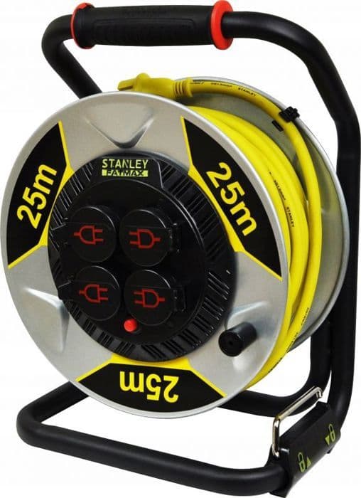 Kabel - sladd - hölje Stanley - ST-SXECDM2FASE - FÖRLÄNGNINGSKABEL RULLAD 25m 3x1,5mm 16A IP44
