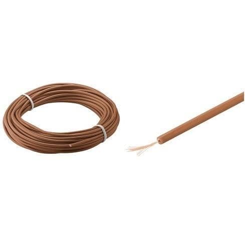 10M KABEL AV KOPPAR MULTIKLÄNGA ISOLE 1x0, 14mm, BRUN (120180) - 55040