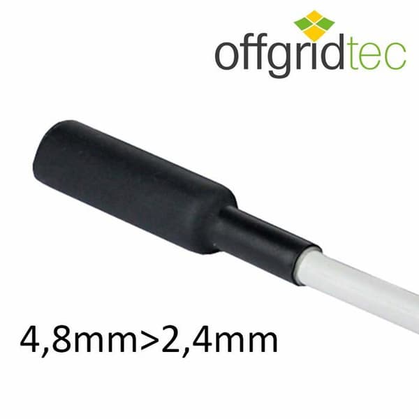 Kabel - tråd - hylsa Offgridtec - 000570 - Värmeretraktabel hylsa 4,8 mm &gt; 2,4 mm Svart 10 m