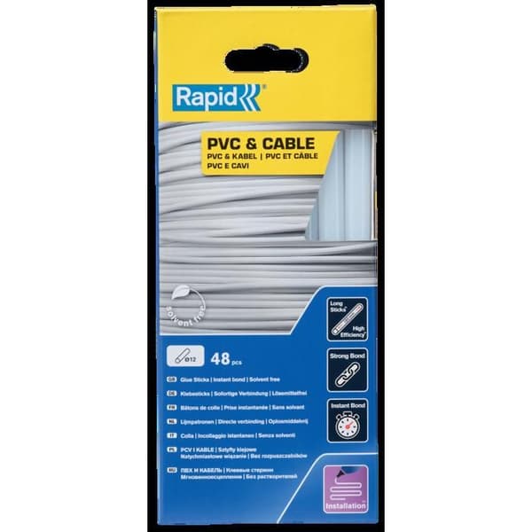 Limstift - Rapid - 12 mm - 48 pinnar - PVC - Harts - Inredning