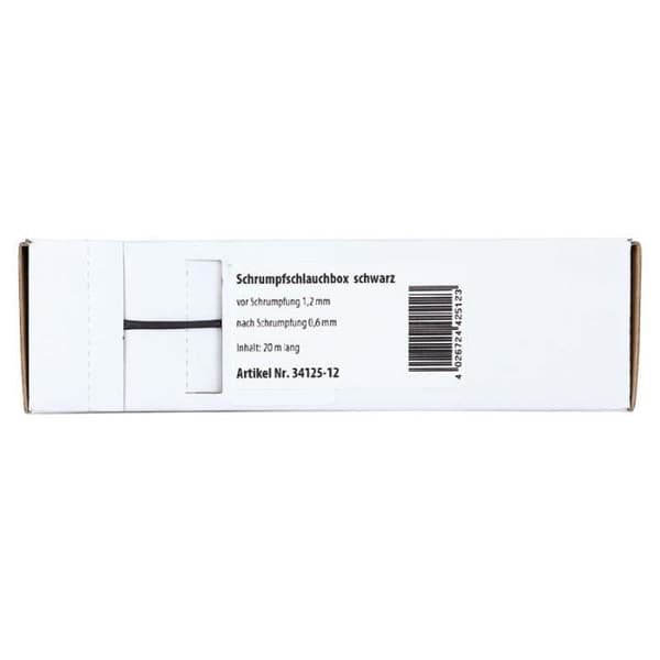Värmeschrumpfslang - ACV - Ø 1,2 mm - 15 m - Svart